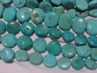 Sky Blue Turquoise Lg Coins, 14-18mm