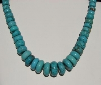 Magnesite Medium Sky Blue Turquoise Graduated Rondels, 10-16mm