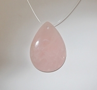 Rose Quartz Teardrop Pendant, 50mm