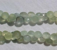 Prehnite Onion Cut Briolettes, 6-7mm