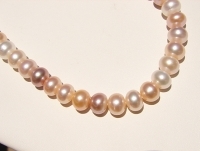 Multi White/Peach/Lilac Buton Pearls, 10-10.5mm