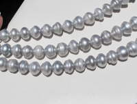 Circle' Silver Large Hole Pearls, 12-14mm