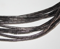 Bronzed-Black Titanium Hematite Tubes, 2x4mm