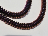 Coppery Violet Titanium Hematite Buttons, 8mm