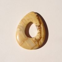 Golden Jasper Teardrop Donut, 50x38mm