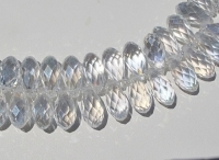 Crystal Briolettes, Clear Aurora, 10x19mm, 10pcs
