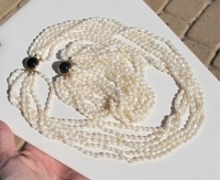 Rice Pearl Torsade Necklace & Bracelet Set