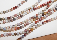 Laguna Crazy Lace Agate Polished Rounds, 6mm