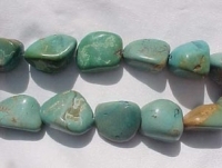 Tumbled Nuggets Lg Green Turquoise, 12x16mm