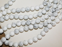 Carrera Marble Howlite Matte Rounds, 12mm