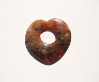 Speckled Agate Heart Donut, 45mm