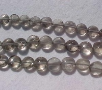 Smoky Quartz Light Coins, 6-8mm