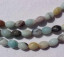 Amazonite Black & Gold Barrels, 9x7mm