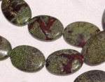 Dragonsblood Jasper Ovals, 18x24mm