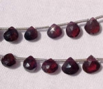 Red Garnet Briolettes, 6-7mm