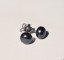 7.5-8mm Button Pearl Stud Earrings, Black Grade AA...