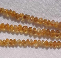 Citrine Rondells, 4-6mm