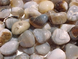 Dove Grey Chalcedony Tumbled Nuggets, 18-22mm