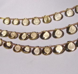 Golden Citrine Polished Briolettes, Graduated