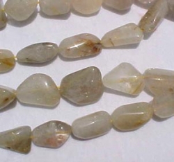 Rutilated Quartz Polished Nuggets, 18-20mm