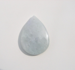 Burmese Jade Pendant, Teardrop 34x25mm