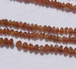 Hessonite Garnet Rondel, 4mm