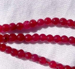 Cranberry Adventurine Rounds, 3-3.5mm