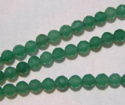 Green Quartz Faceted Rounds, 6mm