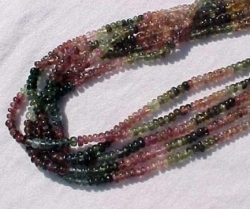 Multi Color Tourmaline Rondels, 4.5-5mm