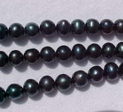 Midnight Teal, 5.5-6mm round potato