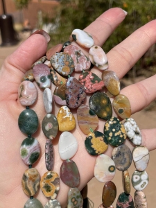 A Grade Ocean Jasper Freeform Pebbles, 12x18mm