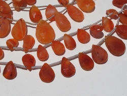 Carnelian Briolettes, 10-13mm