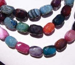 Crazy Crackle Agate Multi Color Nuggets, 12x16mm