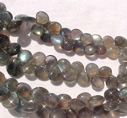 Labradorite Polished Briolettes, 8-9mm