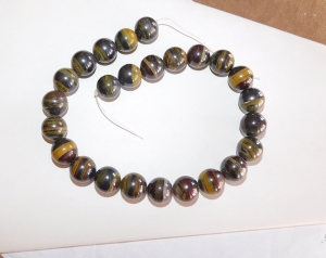 Tigerseye Iron Polished Rounds, 16mm