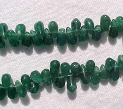 Emerald Green Adventurine Top Drill Teardrops, 9x5mm