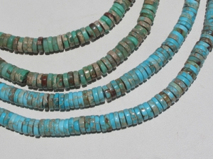 Green Turquoise Heshi, 6-7mm