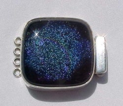 Dichroic Glass Clasp, 4-string