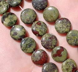 Dragonsblood Jasper Coins, 12mm