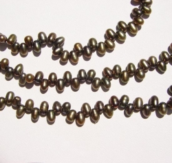 Pine Peacock Dancing Pearls, 4-4.5mm