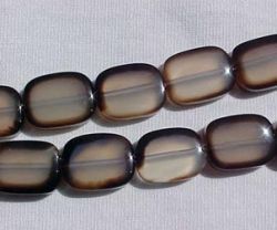 Black Frame Agate Pillows, 16x12mm