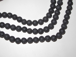 Black Lava Stone Rounds, 7mm