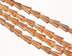 Topaz Aurora Facted Long Drill Chandelier Drops, 6x12mm