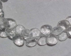 Clear Quartz Briolettes, 10-11mm