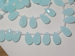 Aqua Blue Quartz Briolettes, 13x22mm, each