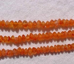 Orange Carnelian Rondels, 5-5.5mm