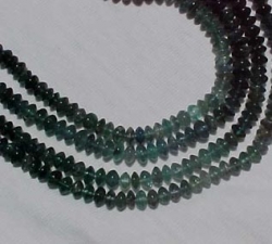 Green Tourmaline Shaded Rondels, 5mm