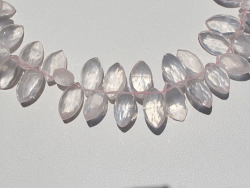 Rose Quartz Marquis Briolettes, 10x5mm