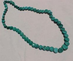 Overlap Turquoise Coins, Blue-green, Graduated