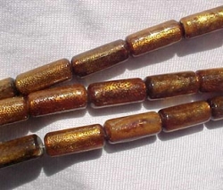 Golden Coral Tubes, 18x8mm